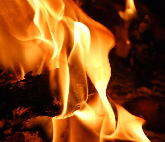 Fire burning wood 